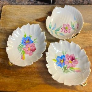 Vintage Hand Painted Trinket Dishes